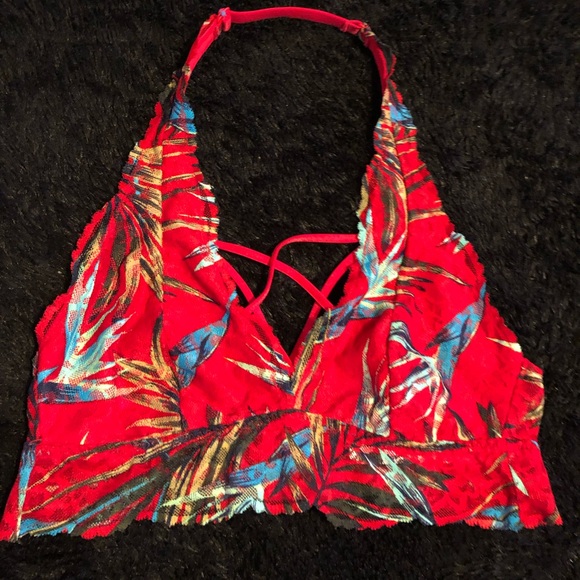 PINK Victoria's Secret Tops - Red tropic bandeau